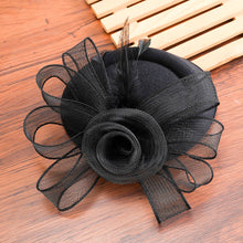 Cargar imagen en el visor de la galería, Levao Hair Bow Fascinators Hat Women Chic Party Retro Mesh Feather Flower Fascinators Clips Cocktail Bride Wedding Headdress