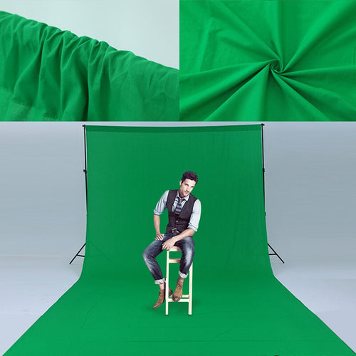 3*4M Green Screen Photography Backdrop Polyester Cotton White Black Blue Solid Color Photo Background Thicken Backdrops Cloth