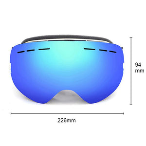Winter Double Lens Anti-fog Ski Goggles Mirror Broad Vision Skating Skiing Goggles HD UV Protection Snowmobile Snowboard Glasses