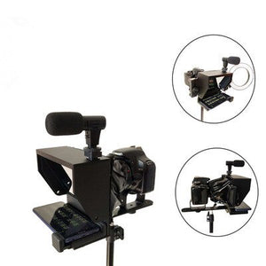 New Portable Prompter Smartphone Teleprompter for News Live Interview Speech for DSLR Cameras Mobile Phone with remote control