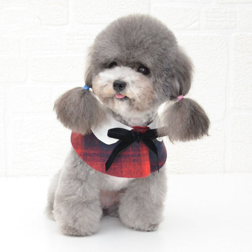 Baberos para perros liso o tartan en 6 colores