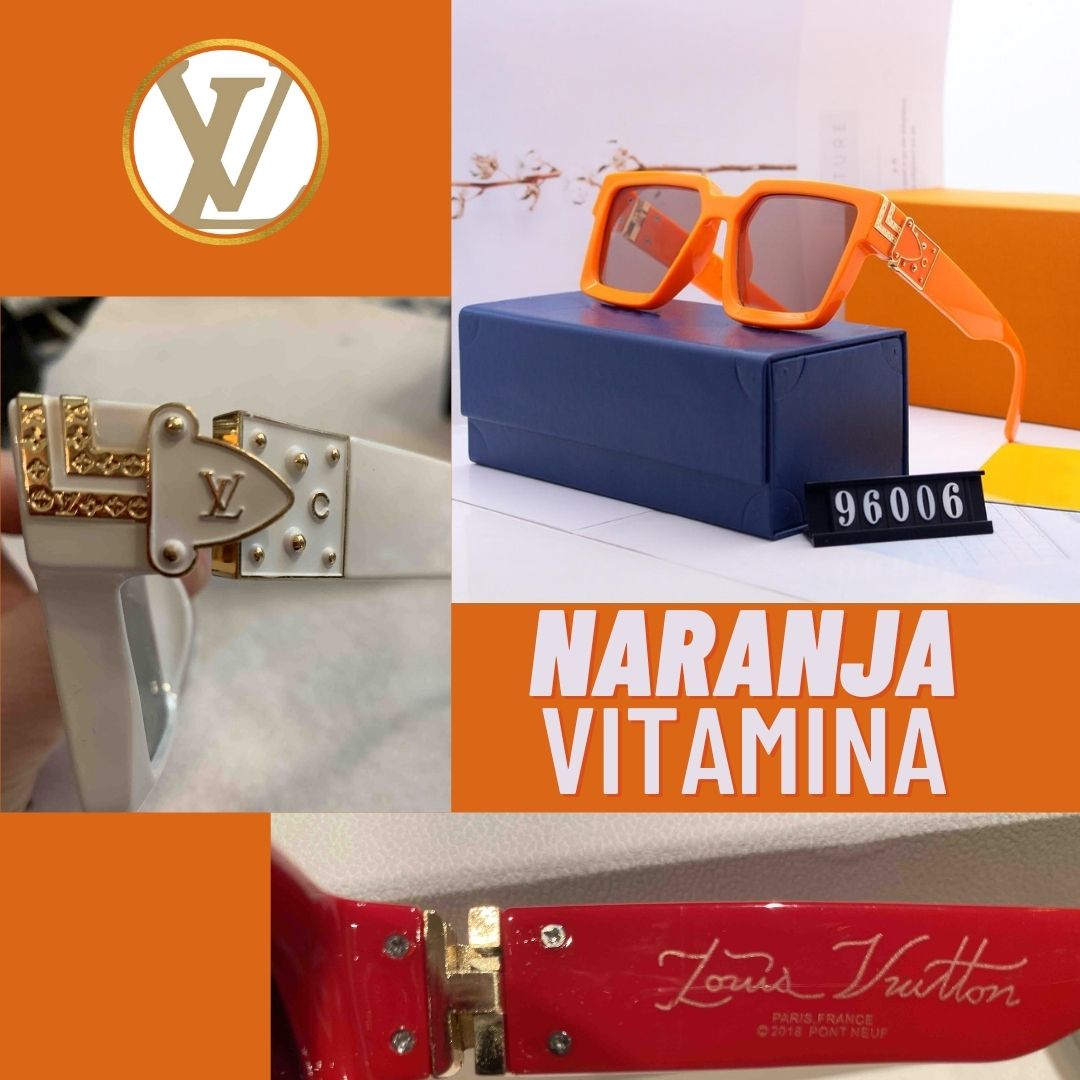 Anteojos de sol Louis Vuitton 1.1 Millionaires W con marco de acetato/metal  color naranja, lente naranja de plástico/nailon clásica, varilla naranja de  acetato/metal