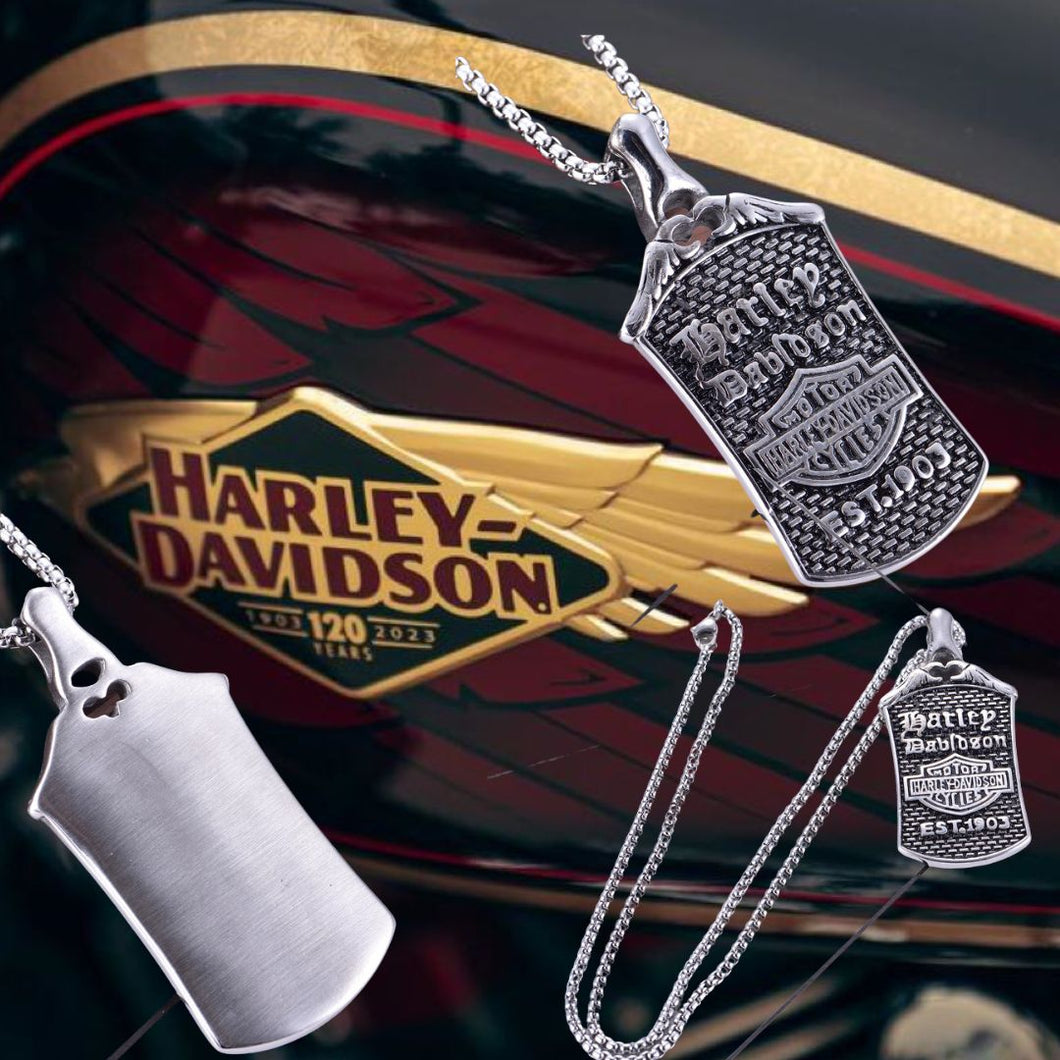 Collar con colgante acero inoxidable Harley Davidson
