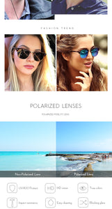 Gafas de 1/2 marco superior de sol polarizadas hombre y mujer. 47mm