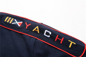 Yachting : Tace&Shark sweter cuello alto hombre, media cremallera 3XL.