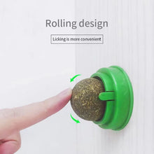 Cargar imagen en el visor de la galería, Rascador de hierba gatera Natural para gatos, Bola de pared de juguete, elimina bolas para promover la digestión, bocadillo de hierba para gatos