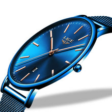 Cargar imagen en el visor de la galería, LIGE Womens Watches Top Brand Luxury Waterproof Watch Fashion Ladies Stainless Steel Ultra-Thin Casual Wristwatch Quartz Clock