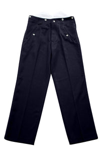 Pantalones gabardina rectos II Guerra Mundial, azul marino, alemán, Kriegsmarine 5XL