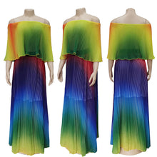 Cargar imagen en el visor de la galería, Arco Iris trend: Vestido plisado chifon. 2XL