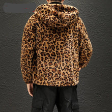Cargar imagen en el visor de la galería, Animal print chaqueta capucha leopardo hombre 4XL
