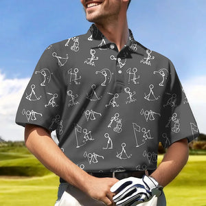 Hombre lapiz- Polo de Golf de lujo alta calidad. 6XL