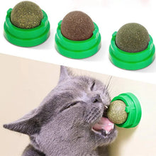 Cargar imagen en el visor de la galería, Rascador de hierba gatera Natural para gatos, Bola de pared de juguete, elimina bolas para promover la digestión, bocadillo de hierba para gatos