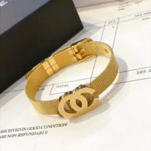 Cargar imagen en el visor de la galería, Luxury Brand Designers Letters Bracelets 18K Gold Plated Stainless Steel