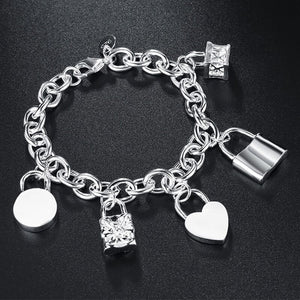 Pulsera plata 925 con abalorios