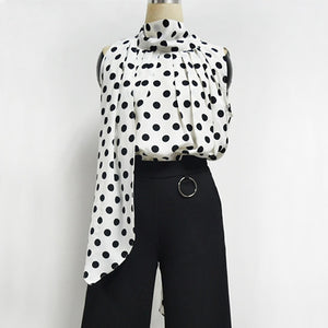 Polka dots blusa sin mangas y halter