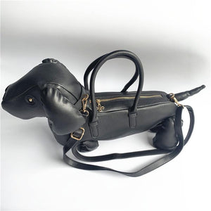 Bolso chic Cuero suave perro dachshund