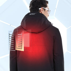 Chaqueta calefactora con USB para hombre, Aerogel resistente al frío.