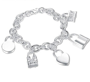 Pulsera plata 925 con abalorios