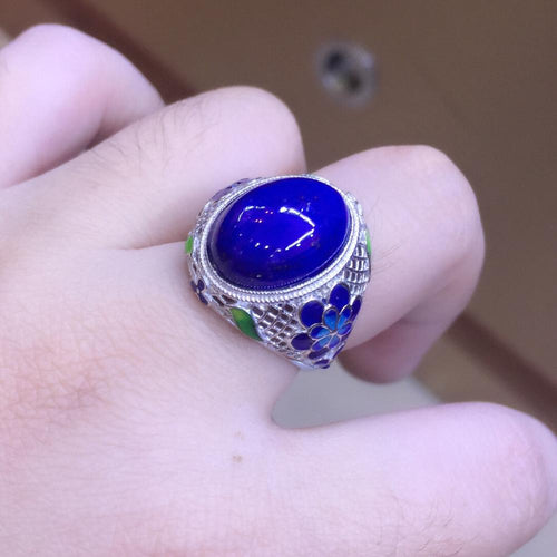 Anillo filigrana Lapis Lazuli en plata esterlina 925