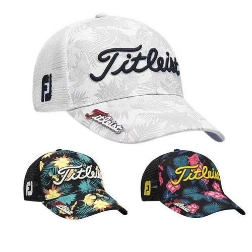 Gorras de golf coloridas diseño floral de algodon.