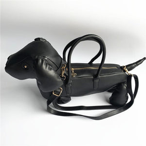 Bolso chic Cuero suave perro dachshund