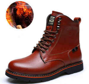 2018 Original Leather Boots Men Leisure Cowhide Martin Boots Business Low Ankle Boots Solid Winter Not Smelly Feet Work Shoes