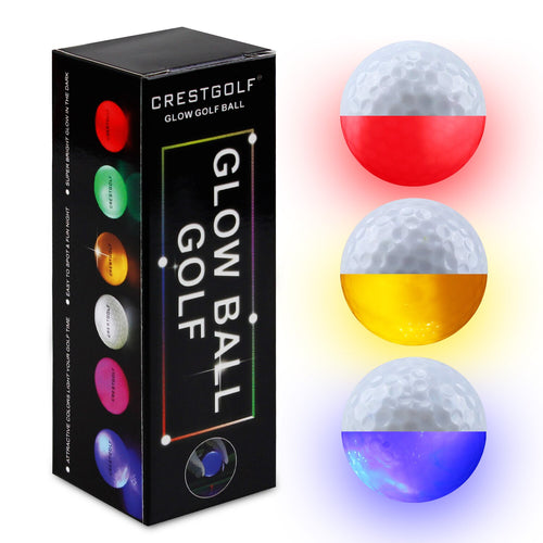 Paquete de 3 pelotas LED hi q USGA, para entrenamiento nocturno, de lujo, para practicar Golf con 6 colores