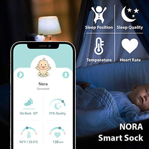 Monitor de bebé 0-3. Frecuencia cardíaca, posición del sueño, temperatura. IOS y Android.