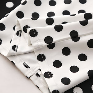 KISS DOT: Falda tubo lunares blanco y negro. 5XL