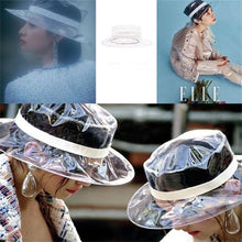 Cargar imagen en el visor de la galería, Sombrero cubo transparentes mujer, PVC, impermeable ala ancha
