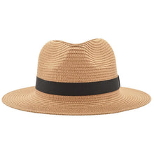 Cargar imagen en el visor de la galería, Sombrero verano panamá paja ala ancha hombre o unisex. 4 colores. 56-58cm