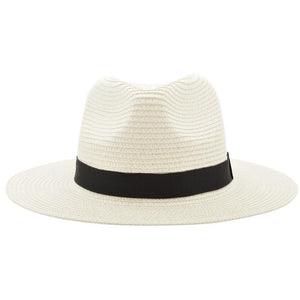 Sombrero verano panamá paja ala ancha hombre o unisex. 4 colores. 56-58cm