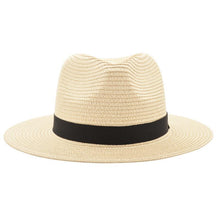 Cargar imagen en el visor de la galería, Sombrero verano panamá paja ala ancha hombre o unisex. 4 colores. 56-58cm