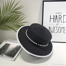Cargar imagen en el visor de la galería, 2019 nueva marca de moda masculina y femenina sombrero para el sol diseñador sombrero para el sol viaje en la playa masculina y femenina sombrero de paja cuadro correspondiente