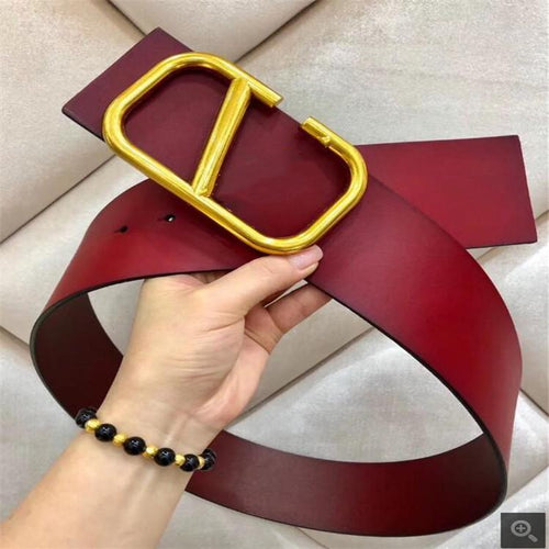 Cinturon ancho piel genuina 70mm con hebilla de oro grande de lujo varias letras