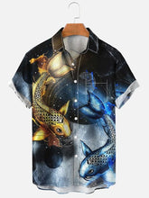 Cargar imagen en el visor de la galería, Looky Koi shirt, camisa de carpas Koi. 5XL