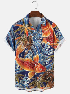 Looky Koi shirt, camisa de carpas Koi. 5XL