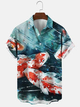 Cargar imagen en el visor de la galería, Looky Koi shirt, camisa de carpas Koi. 5XL