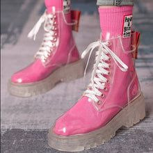 Cargar imagen en el visor de la galería, Botas transparentes plataforma Martin para mujer. 35-40