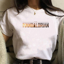 Cargar imagen en el visor de la galería, Bebe Yoda Mandalorian camiseta mujer hombre star wars t-shirt multiples dibujos