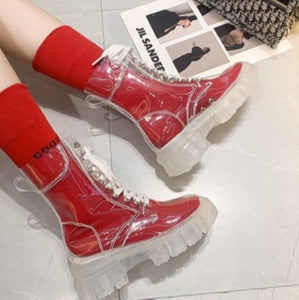 Botas transparentes plataforma Martin para mujer. 35-40