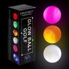 Cargar imagen en el visor de la galería, Paquete de 3 pelotas LED hi q USGA, para entrenamiento nocturno, de lujo, para practicar Golf con 6 colores