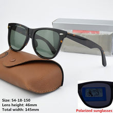 Cargar imagen en el visor de la galería, Gafas de sol lentes de cristal retro de acetato de lujo RB, diseño de remaches, cuadradas, R2140