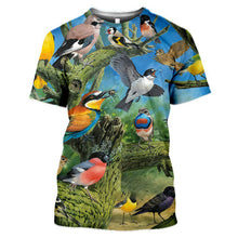 Cargar imagen en el visor de la galería, Parrot print camiseta de hombre animal print loros hawaianos