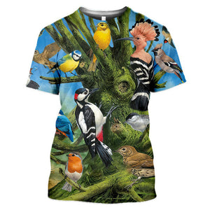 Parrot print camiseta de hombre animal print loros hawaianos