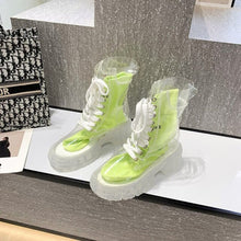 Cargar imagen en el visor de la galería, Botas transparentes plataforma Martin para mujer. 35-40