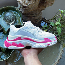 Cargar imagen en el visor de la galería, Paris sneakers suela cristal triple S. 36-45. Colores solidos y combinados