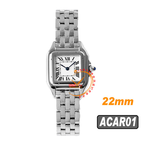 Reloj de cuarzo suizo para mujer, con dos tonos pulsera de acero 22 y 27 mm
