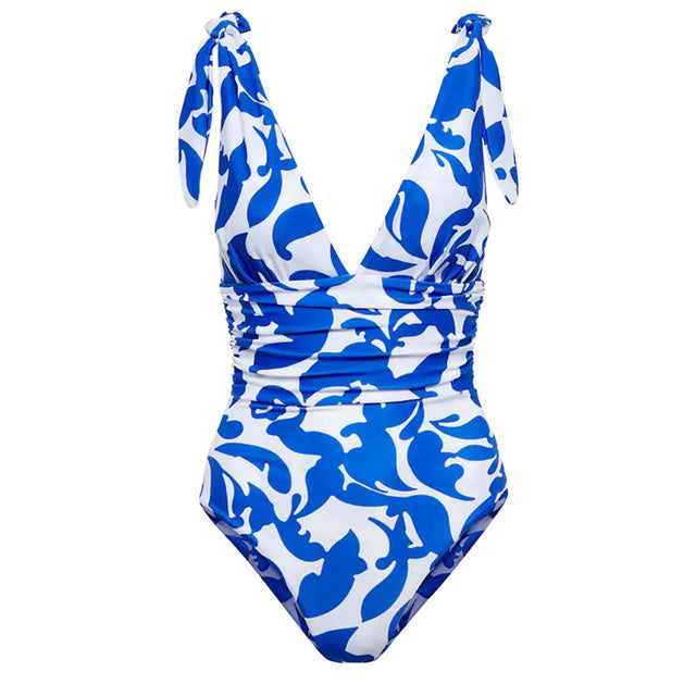 Traje de baño bikini y falda azul de lujo de diseñador 3XL