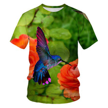 Cargar imagen en el visor de la galería, Parrot print camiseta de hombre animal print loros hawaianos